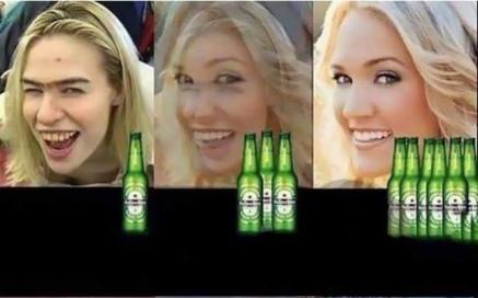 Femme belle quand trop bu